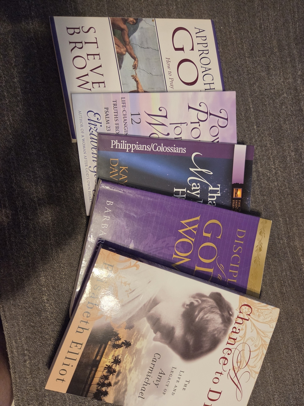 Inspirational Devotional Book Set in Purple and Cream